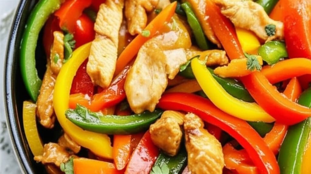 Chicken and Vegetable Stir-fry (using Nigerian vegetables like carrots, bell peppers)