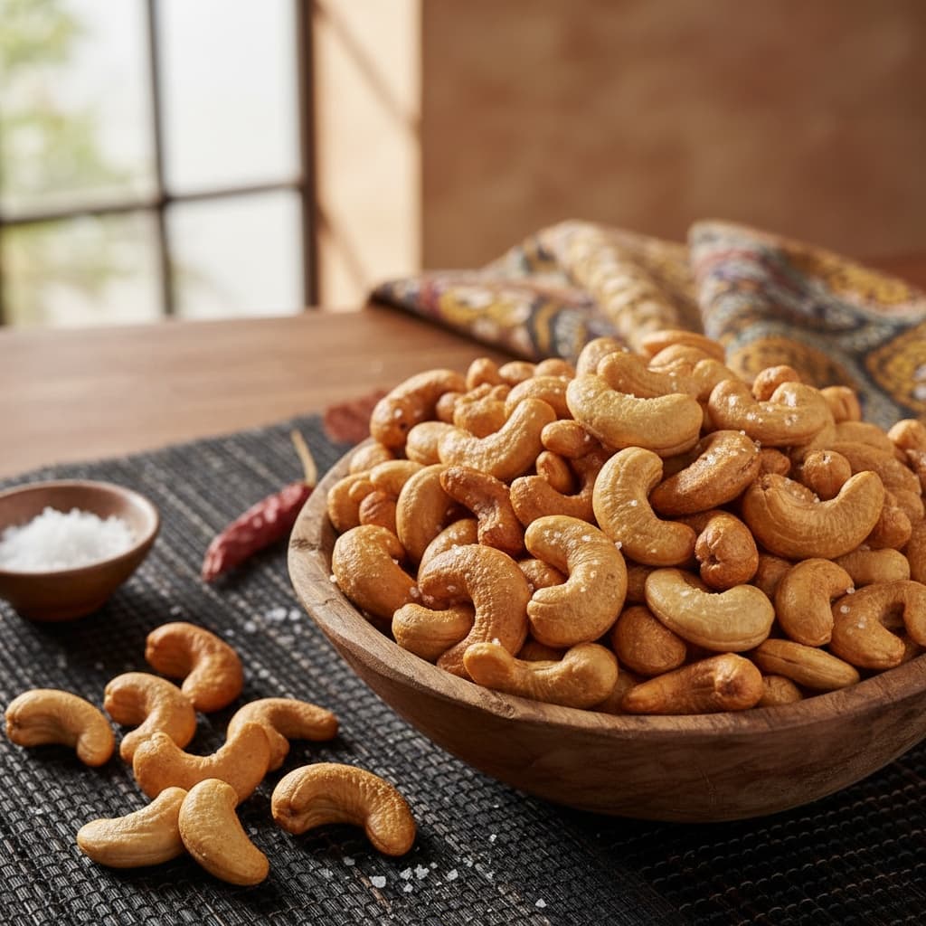 Handful of Roasted Cashew Nuts