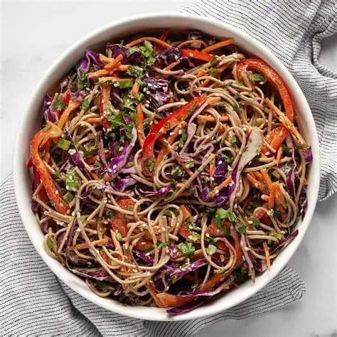 COLD SOBA WITH TAHINI-GINGER DIPPING SAUCE