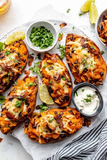Loaded Roasted Sweet Potato Bowls